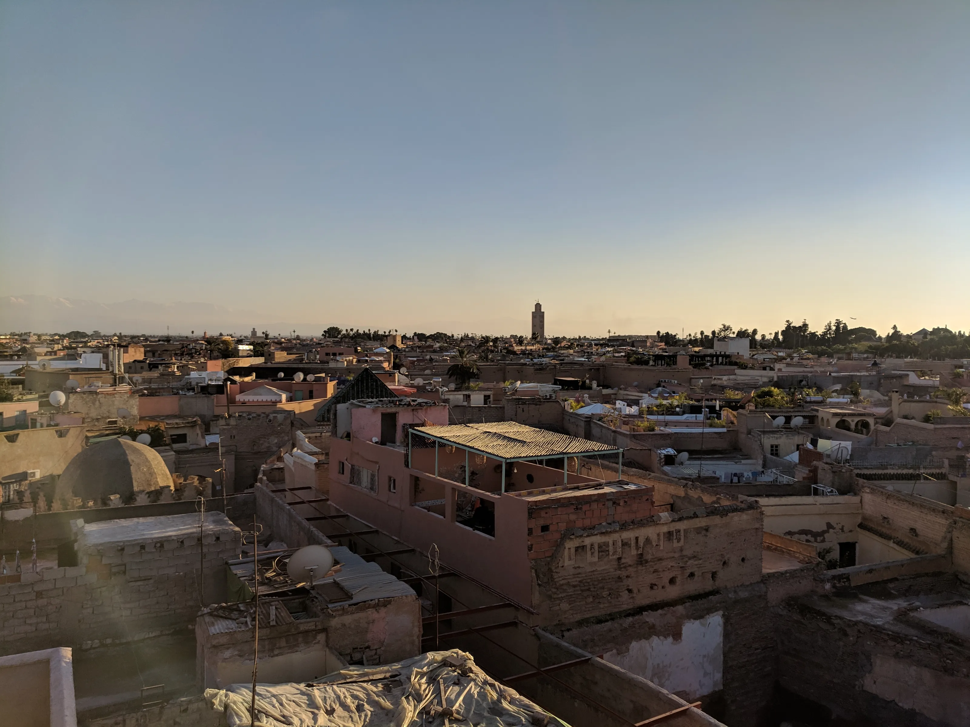 The view from the terrace: the medina